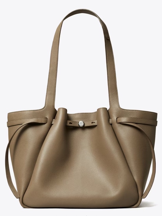 Tory Burch Handbags - Tory Burch Large Romy Grey Wild Mushroom Tote Bag